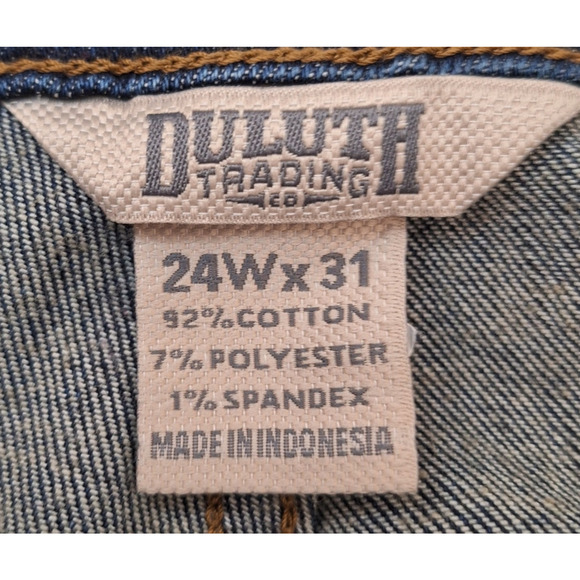 Duluth Trading Co. Women Plus 24W Tall Dark Wash DuluthFlex Skinny Denim Jeans - Picture 6 of 8